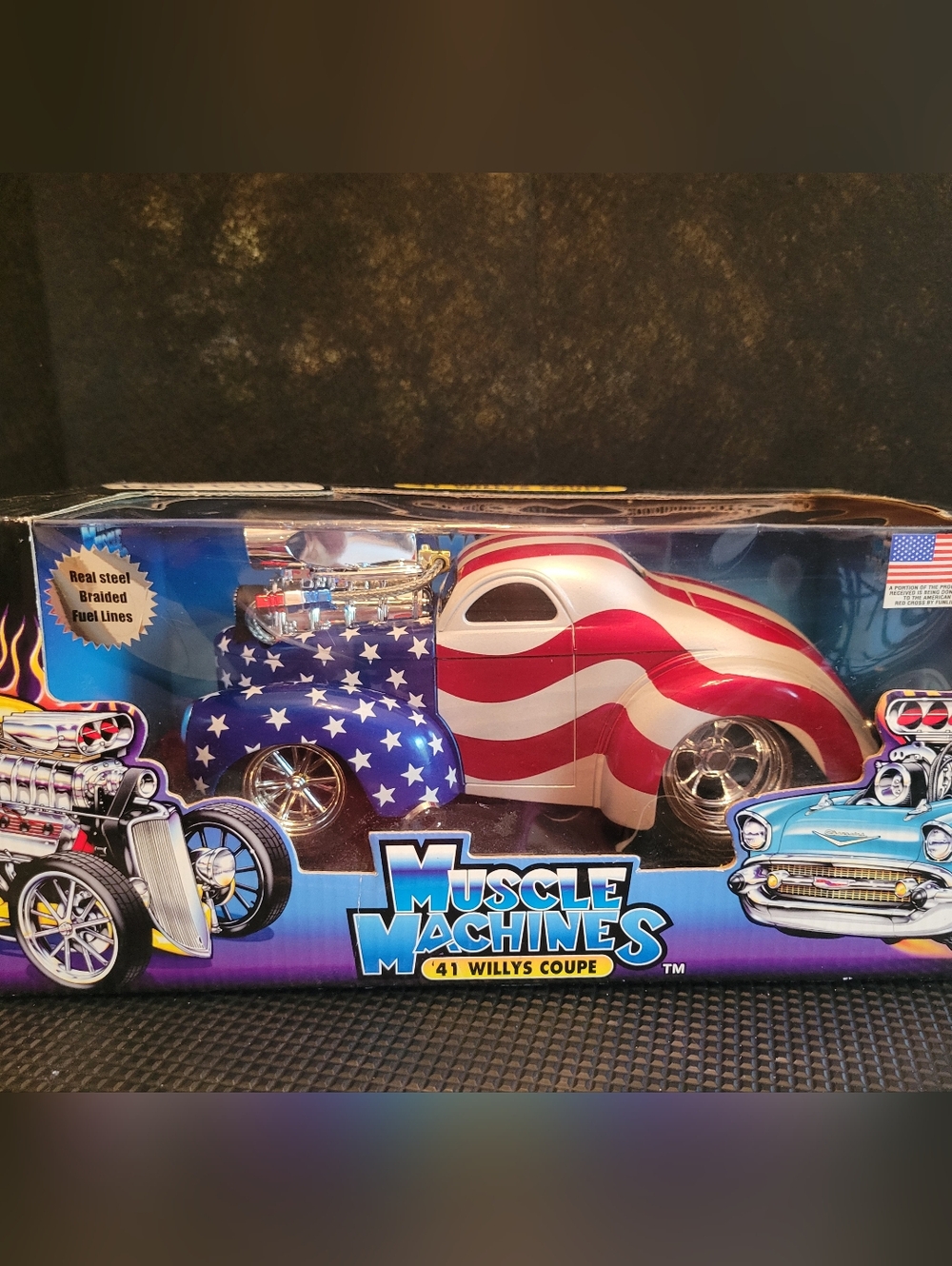 '41 Willys Coupe Toy Car - American Flag Design